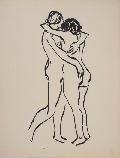 Albert MARQUET - Etreinte, 1925 - Lithographie originale signée 2