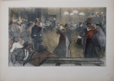 Théophile Alexandre STEINLEN - L'Estampe Moderne : Le grand bal, C. 1897 - Lithographie originale sur papier vélin. 2