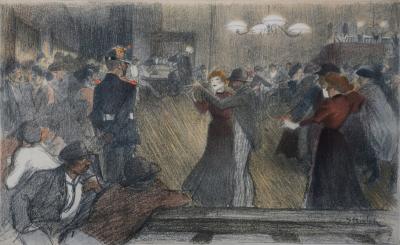 Théophile Alexandre STEINLEN - L'Estampe Moderne : Le grand bal, C. 1897 - Lithographie originale sur papier vélin. 2