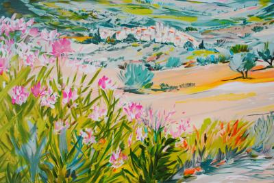 Ray POIRIER - Village provençal et Oliviers - Lithographie originale signée au crayon 2