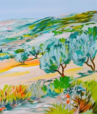Ray POIRIER - Village provençal et Oliviers - Lithographie originale signée au crayon 2