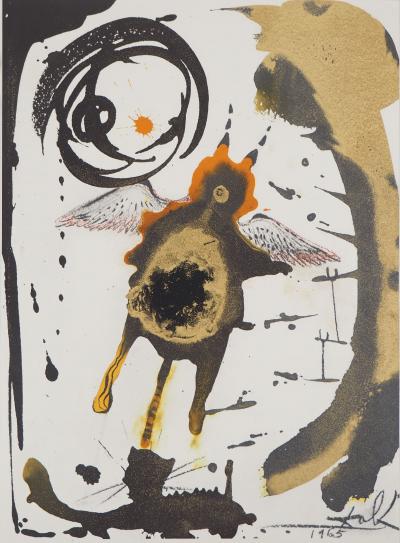 Salvador DALI: Biblia Sacra - Die Erschaffung der Vögel - Signierte Lithographie 2