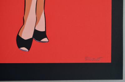 Philippe Berthet-  Pin-up en robe de soirée, 1995 - Lithographie 2