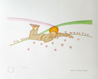 Antoine de SAINT EXUPERY (d’après) - Le Petit Prince parmi les fleurs - Lithographie 2
