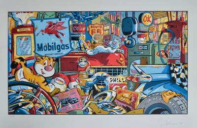 Stéphan Colman - Billy the cat, 1998 - Sérigraphie signée 2