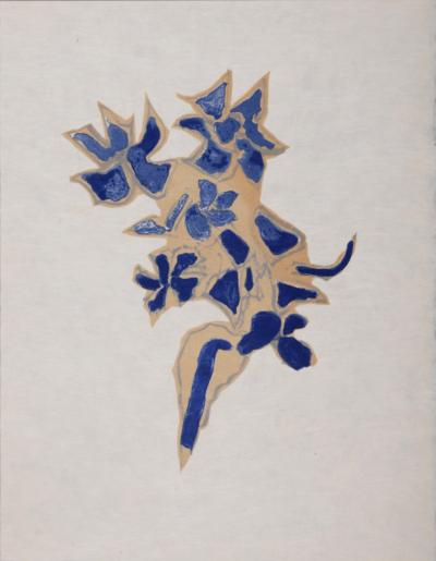 Georges BRAQUE - Giroflée bleue, 1963 - Lithograph 2