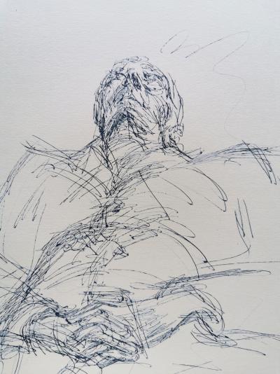 Alberto GIACOMETTI - Portrait de Georges Braque, 1964 - Lithographie 2