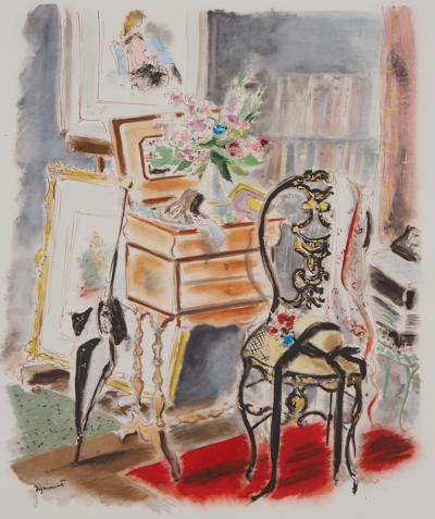 André DIGNIMONT - Couture, La table à ouvrage, 1946 - Lithographie originale signée 2