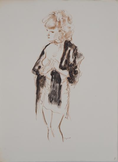 André DIGNIMONT - Femme au réveil, 1946 - Lithographie originale signée 2