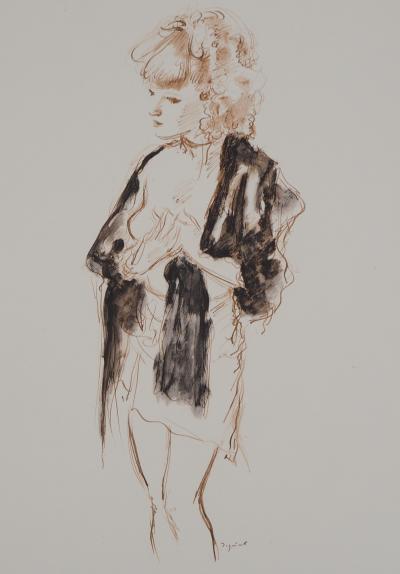 André DIGNIMONT - Femme au réveil, 1946 - Lithographie originale signée 2