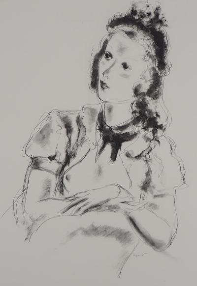 André Dignimont - Ouvreuse à Pigalle, 1946 - Lithographie originale signée 2