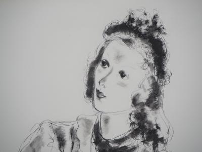 André Dignimont - Ouvreuse à Pigalle, 1946 - Lithographie originale signée 2