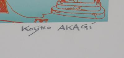 Kojiro AKAGI - Vieux Paris - Lithographie originale signée 2
