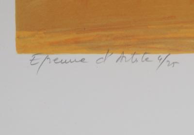 Michel JOUENNE : Champs de Provence - Lithographie originale signée 2