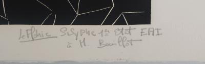 Patrick LE FLOHIC - Le Mythe de Sisyphe - Gravure originale signée 2