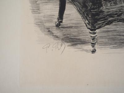 Paul Renouard - Ballerine endormie, 1893 - Gravure originale signée au crayon 2