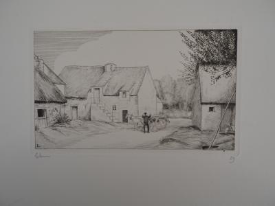 Jean-Emile LABOUREUR : La maison du forgeron - Eau-forte originale signée 2