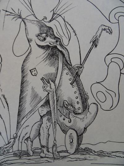 Salvador DALI - Pantagruel : Pape et cycle de cornes de rhinocéros, 1973 - Lithographie originale, Signée au crayon 2