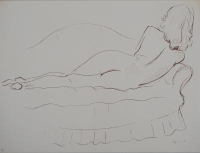 André DIGNIMONT - Nu de dos, 1946 - Lithographie originale signée 2