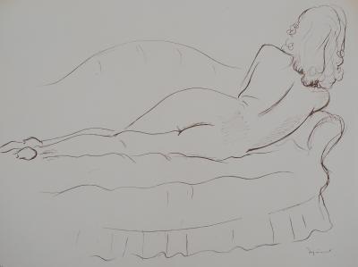 André DIGNIMONT - Nu de dos, 1946 - Lithographie originale signée 2