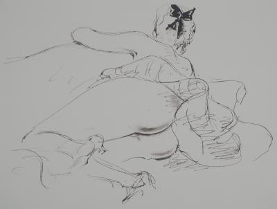André DIGNIMONT - Le jupon relevé, 1946 - Lithographie originale signée 2