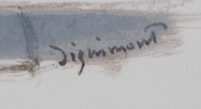 André DIGNIMONT - Hiver, Rivière sous la neige, 1946 - Lithographie originale signée 2