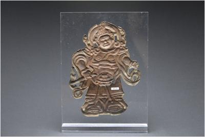 Tibet- Représentation d’un Lokapala en cuivre repoussé, XVIIIème - XIXème siècle 2