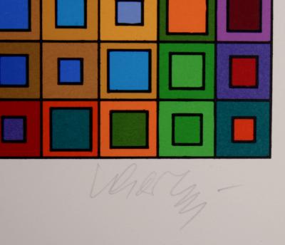 Victor VASARELY - Reflets b, 1978  - Original silkscreen - Hand-signed 2