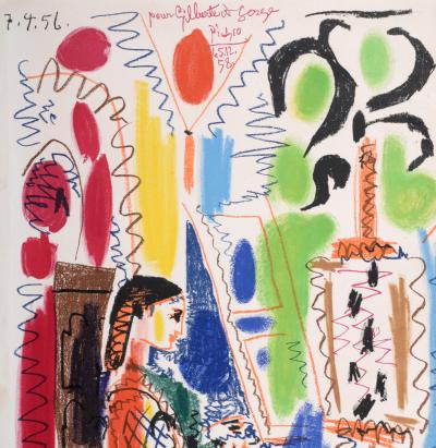 Pablo PICASSO - L'Atelier de Cannes, 1958 - Lithographie originale (18 couleurs) sur papier Arches. Plaque signée. 2