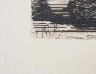 Paul Renouard - L’Opéra : Escalier pendant Aida, 1893 - Gravure originale signée au crayon 2