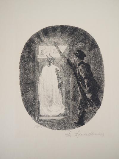 Paul Renouard - Hamlet et le spectre, 1893 - Gravure originale signée au crayon 2