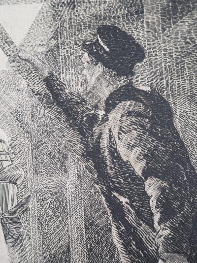 Paul Renouard - Hamlet et le spectre, 1893 - Gravure originale signée au crayon 2