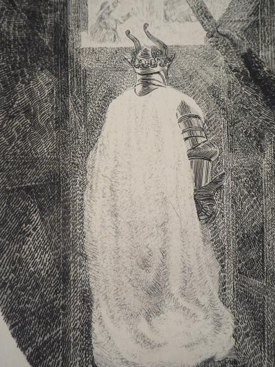 Paul Renouard - Hamlet et le spectre, 1893 - Gravure originale signée au crayon 2