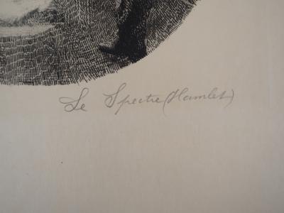 Paul Renouard - Hamlet et le spectre, 1893 - Gravure originale signée au crayon 2