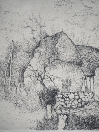 Jean-Claude DARMON - La chaumière - Gravure originale signée 2