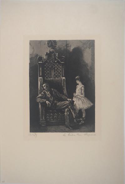 Paul Renouard - Ballerine et son maître, 1893 - Gravure originale signée au crayon 2