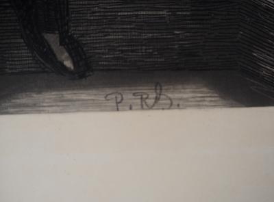Paul Renouard - Musiciens, 1893 - Gravure originale signée au crayon 2