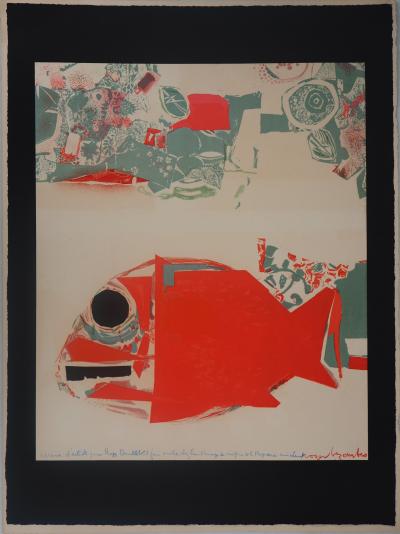 Roger BEZOMBES  - Poisson clown - Lithographie originale signée 2
