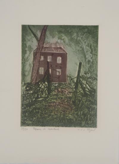 JJJ RIGAL - Repaire de Leautaud - Gravure originale signée 2