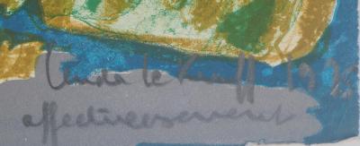 Linda LE KINFF - Hameau au clair de lune - Lithographie originale signée 2
