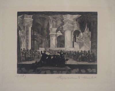 Paul Renouard - L'Opéra : Répétition d'Hamlet, 1893 - Gravure originale signée au crayon 2