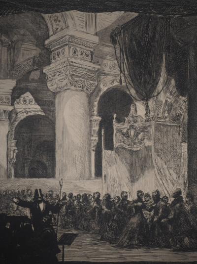Paul Renouard - L'Opéra : Répétition d'Hamlet, 1893 - Gravure originale signée au crayon 2