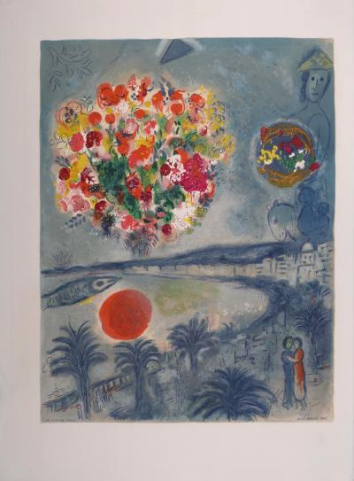 Marc CHAGALL - Soleil couchant, 1967 - Lithographie 2
