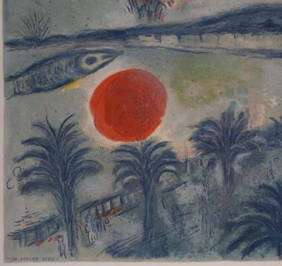 Marc CHAGALL - Soleil couchant, 1967 - Lithographie 2