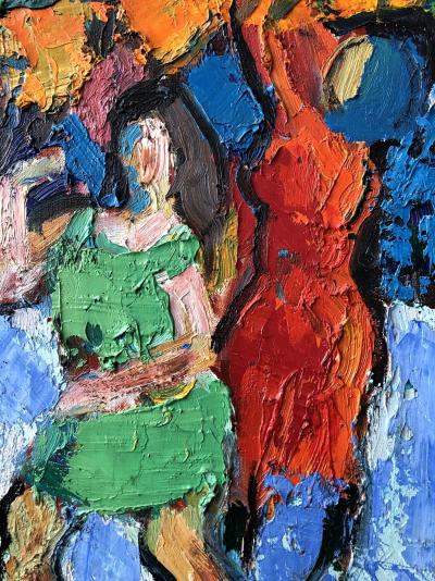 Pierre AMBROGIANI - Personnages au soleil - Huile sur toile signée 2