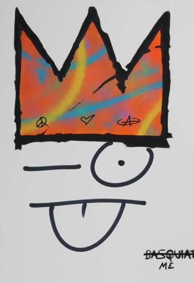 ZIEGLER T My Kid Just Ruined My Basquiat (Najanra) - Peinture au pochoir sur papier 2
