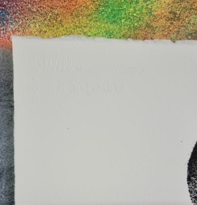 ZIEGLER T - Peace Love and Anarchy Balloon Girl - Peinture au pochoir sur papier 2