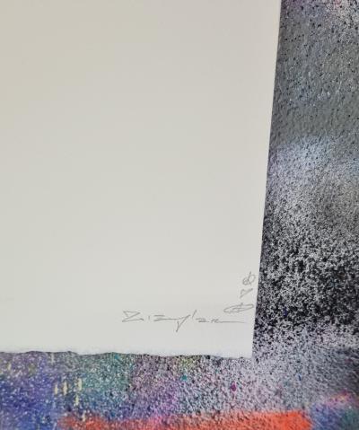 ZIEGLER T - Peace Love and Anarchy Balloon Girl - Peinture au pochoir sur papier 2