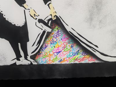 ZIEGLER T - Peace Love and Anarchy Sweep - Peinture au pochoir sur papier 2