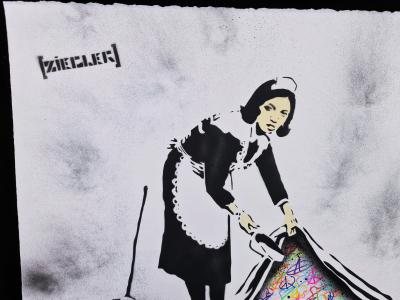 ZIEGLER T - Peace Love and Anarchy Sweep - Peinture au pochoir sur papier 2
